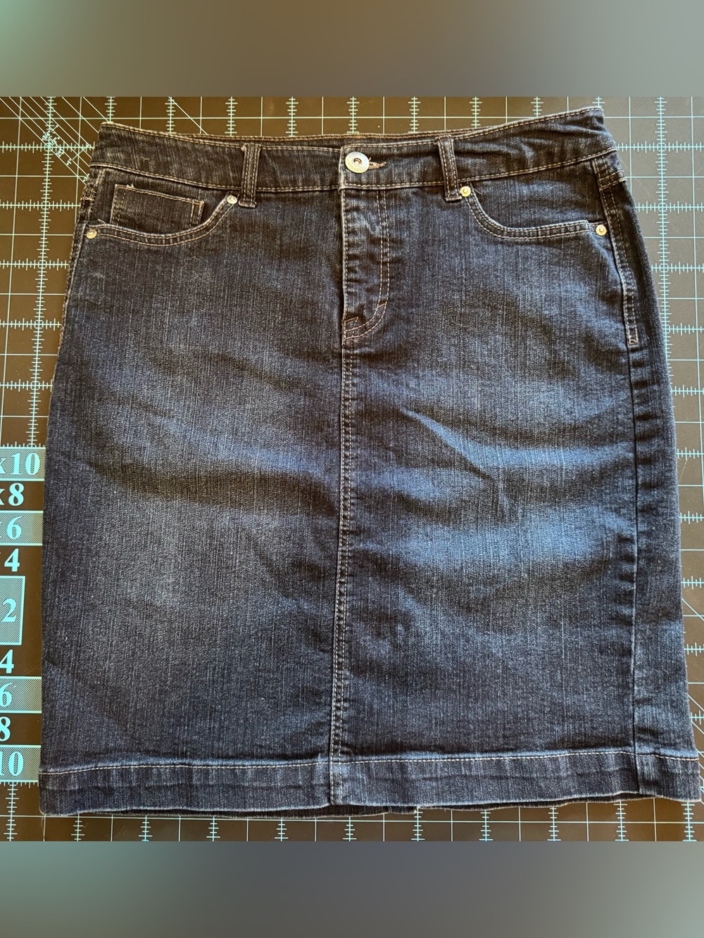 Style & Co Dark wash jean skirt Sz 10